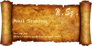 Maul Szabina névjegykártya