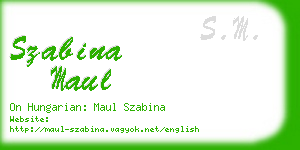 szabina maul business card